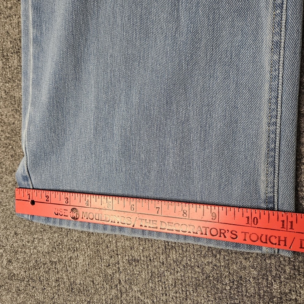 Halara Asymmetrical Wide Leg Jeans Size Medium Stretch Light Wash - Picture 5 of 8